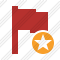 Flag Red Star Icon
