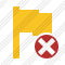 Flag Yellow Cancel Icon