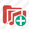 Folder Music Add Icon