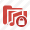 Folder Music Lock Icon