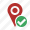 Map Pin Ok Icon