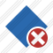 Rhombus Blue Cancel Icon