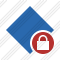 Rhombus Blue Lock Icon