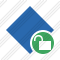 Rhombus Blue Unlock Icon