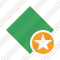 Rhombus Green Star Icon