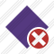 Rhombus Purple Cancel Icon