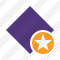 Rhombus Purple Star Icon