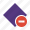 Rhombus Purple Stop Icon