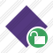 Rhombus Purple Unlock Icon