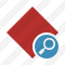 Rhombus Red Search Icon