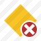 Rhombus Yellow Cancel Icon