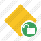 Rhombus Yellow Unlock Icon