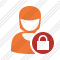 User Woman 2 Lock Icon