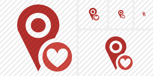 Map Pin Favorites Icon