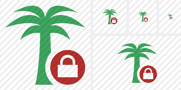 Palmtree Lock Icon