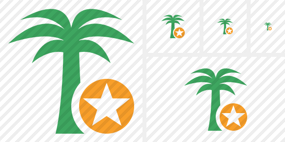 Palmtree Star Icon