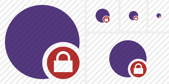 Point Purple Lock Icon