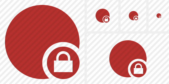 Point Red Lock Icon