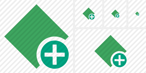 Rhombus Green Add Icon