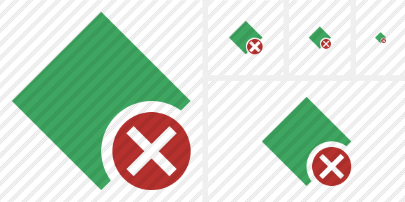 Rhombus Green Cancel Icon