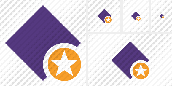 Rhombus Purple Star Icon