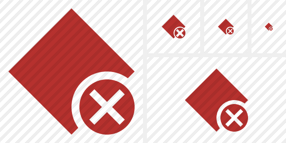 Rhombus Red Cancel Icon