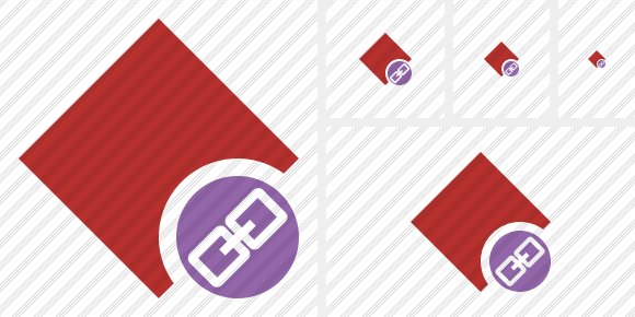 Rhombus Red Link Icon