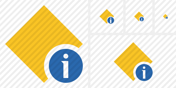 Icone Rhombus Yellow Information