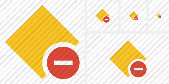 Rhombus Yellow Stop Icon