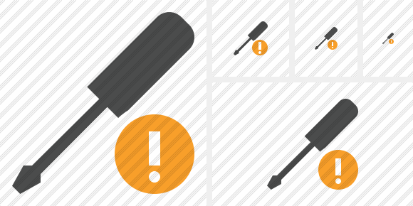 Screwdriver Warning Icon