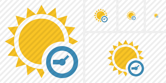 Sun Clock Icon