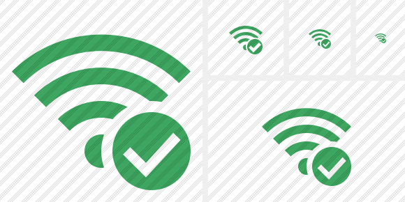 Wi Fi Green Ok Icon