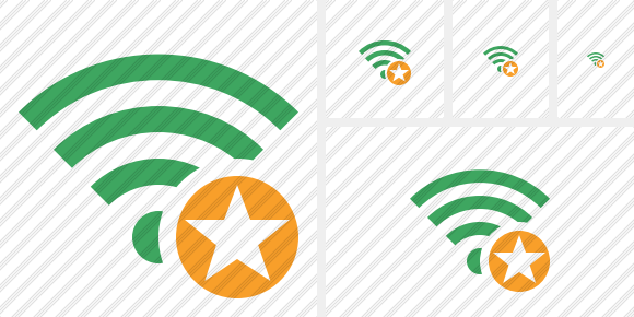 Icone WI Fi Green Star