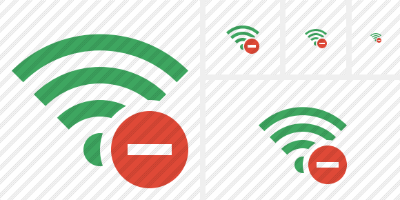 Wi Fi Green Stop Icon