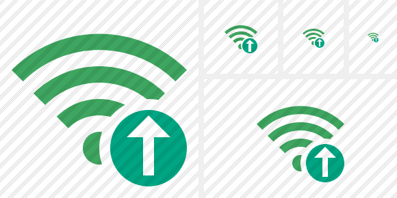 Wi Fi Green Upload Icon