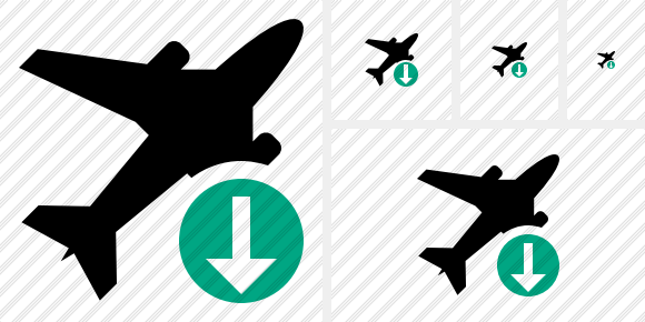 Airplane Download Icon