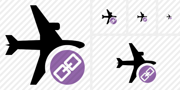 Airplane Horizontal Link Icon