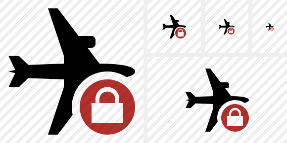 Airplane Horizontal Lock Icon