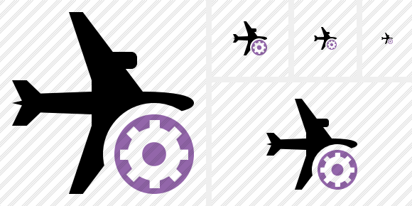 Airplane Horizontal Settings Icon