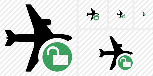 Airplane Horizontal Unlock Icon