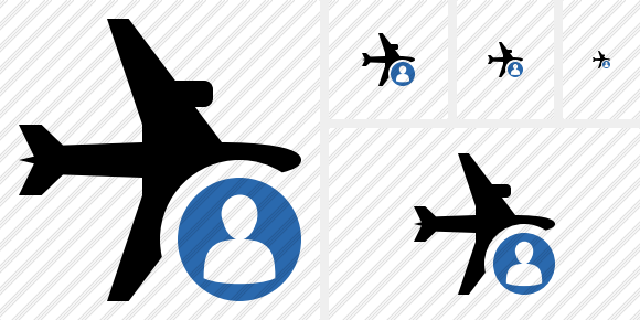 Airplane Horizontal User Icon