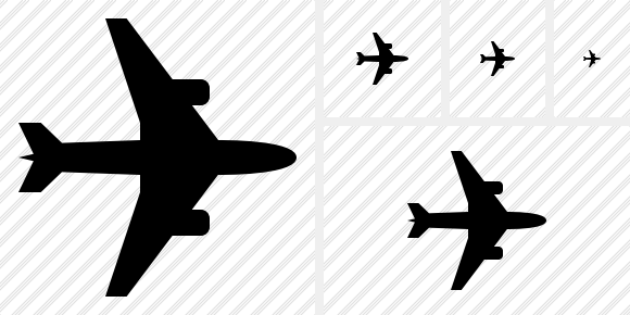 Airplane Horizontal Icon