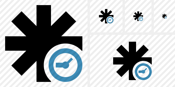 Asterisk Clock Icon