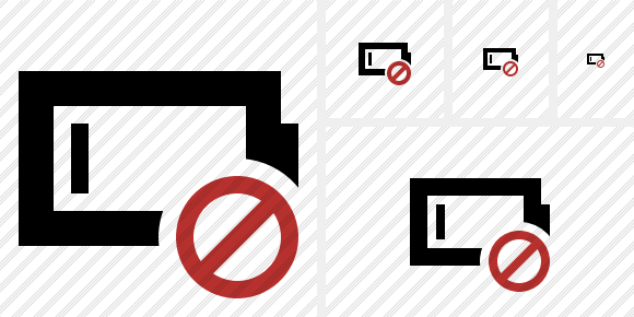 Icone Battery Empty Block