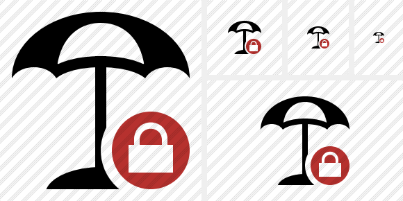 Beach Umbrella Lock Icon