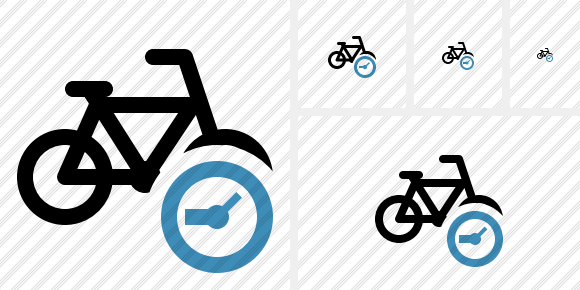 Bicycle Clock Icon