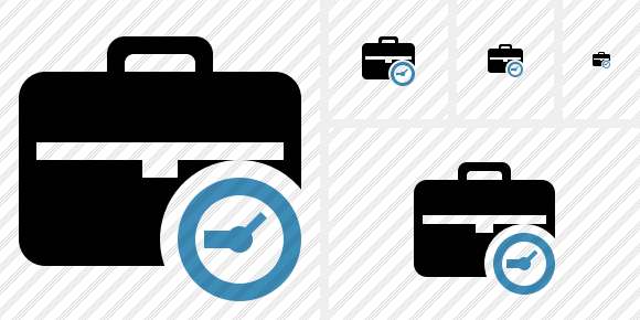 Briefcase Clock Icon