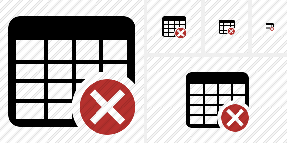 Icone Database Table Cancel