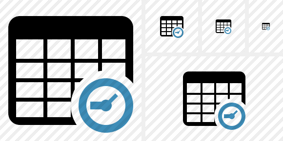 Database Table Clock Icon