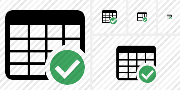 Database Table Ok Icon